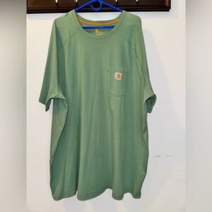 Carhartt Men's Sage Green Short Sleeve Relaxed Fit Pocket Tee Size 4XL